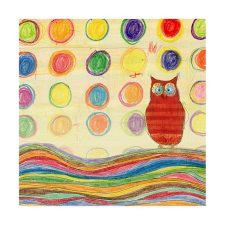 Ingrid Blixt 'Feathers, Dots And Stripes IV Childrens Art' Canvas Art,35x35